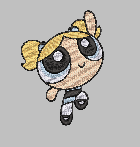 Powerpuff Girls Bubbles Embroidery Design File | Digital Download | 6 Sizes & 7 Formats Included Threaded Dreams