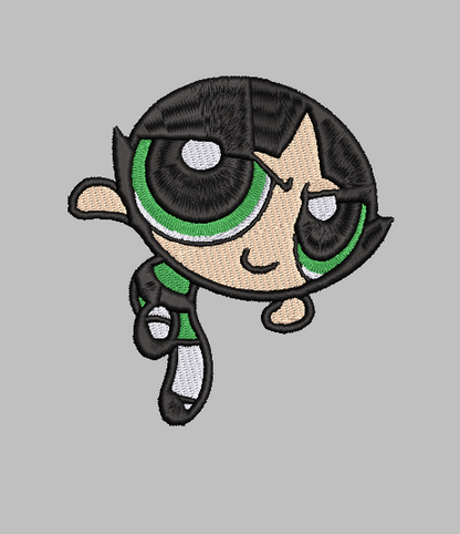 Powerpuff Girls Buttercup Embroidery Design File | Digital Download | 6 Sizes & 7 Formats Included Threaded Dreams