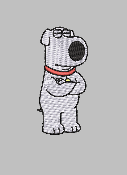 Brian Griffin Embroidery Design File | Digital Download | 6 Sizes & 7 Formats Included Threaded Dreams