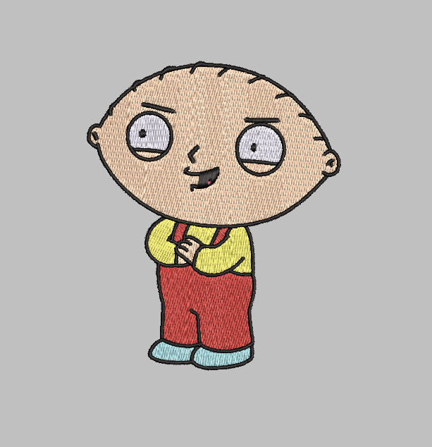 Stewie Griffin Embroidery Design File | Digital Download | 6 Sizes & 7 Formats Included Threaded Dreams