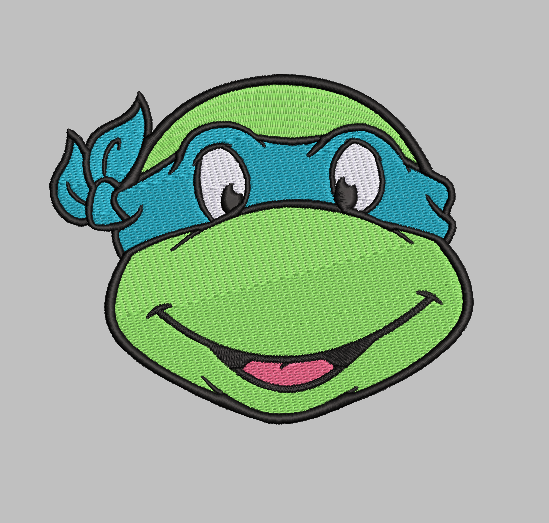 Ninja Turtles Leonardo Embroidery Design File | Digital Download | 6 Sizes & 7 Formats Included Threaded Dreams