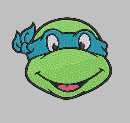 Ninja Turtles Leonardo Embroidery Design File | Digital Download | 6 Sizes & 7 Formats Included Threaded Dreams