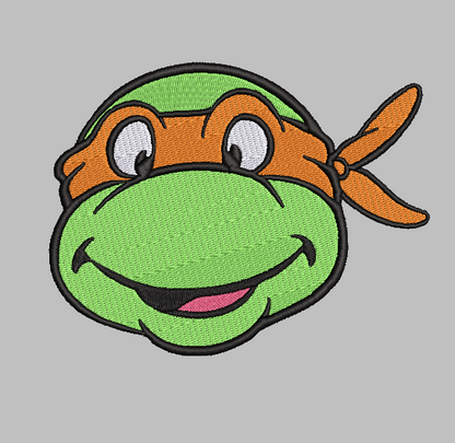 Ninja Turtles Michelangelo Embroidery Design File | Digital Download | 6 Sizes & 7 Formats Included Threaded Dreams