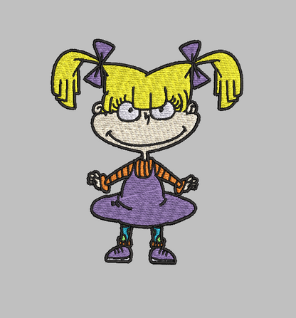Rugrats Angelica Pickles Embroidery Design File | Digital Download | 6 Sizes & 7 Formats Included Threaded Dreams
