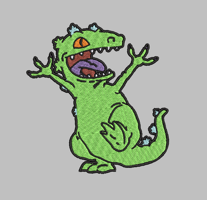 Rugrats Reptar Embroidery Design File | Digital Download | 6 Sizes & 7 Formats Included Threaded Dreams