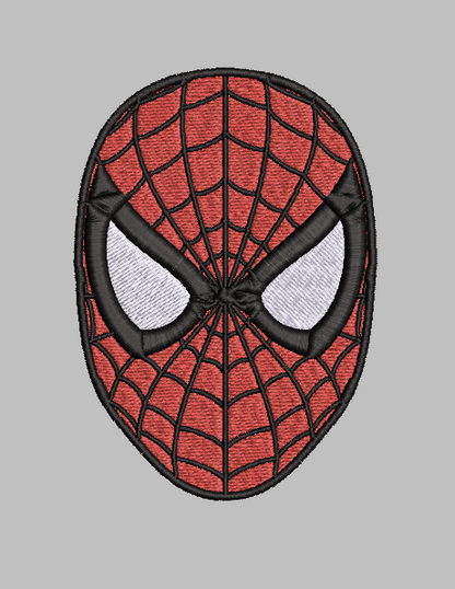Spiderman Face Embroidery Design File | Digital Download | 6 Sizes & 7 Formats Included Threaded Dreams