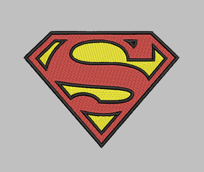 Superman Emblem Embroidery Design File | Digital Download | 6 Sizes & 7 Formats Included Threaded Dreams