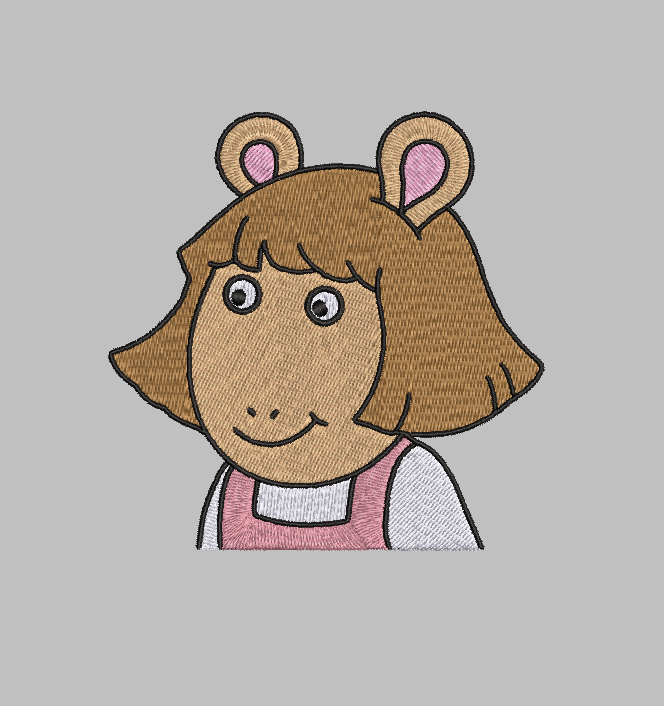 DW Arthur Embroidery Design File | Digital Download | 6 Sizes & 7 Formats Included Threaded Dreams