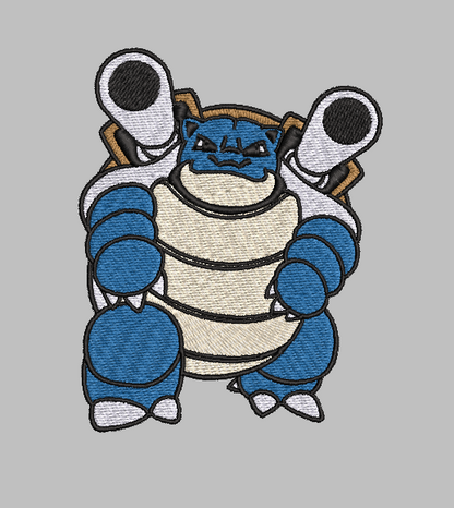 Pokémon Blastoise Embroidery Design File | Digital Download | 6 Sizes & 7 Formats Included Threaded Dreams