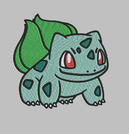 Pokémon Bulbasaur Embroidery Design File | Digital Download | 6 Sizes & 7 Formats Included Threaded Dreams
