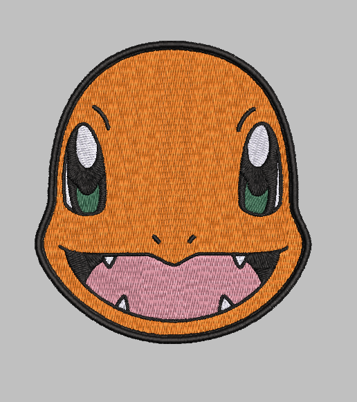 Pokémon Charmander Embroidery Design File | Digital Download | 6 Sizes & 7 Formats Included Threaded Dreams