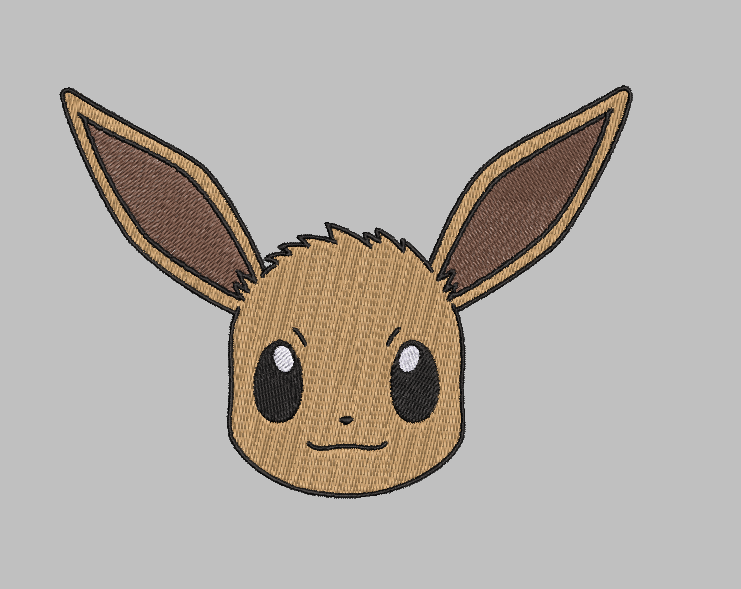Pokémon Eevee Embroidery Design File | Digital Download | 6 Sizes & 7 Formats Included Threaded Dreams