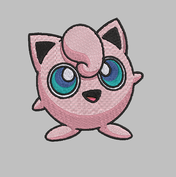 Pokémon Jigglypuff Embroidery Design File | Digital Download | 6 Sizes & 7 Formats Included Threaded Dreams