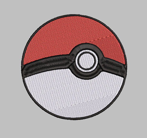 Pokémon Pokéball Embroidery Design File | Digital Download | 6 Sizes & 7 Formats Included Threaded Dreams