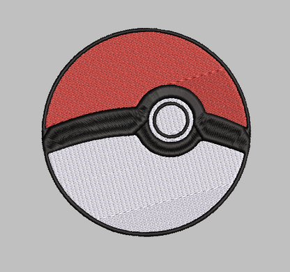 Pokémon Pokéball Embroidery Design File | Digital Download | 6 Sizes & 7 Formats Included Threaded Dreams