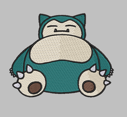Pokémon Snorlax Embroidery Design File | Digital Download | 6 Sizes & 7 Formats Included Threaded Dreams