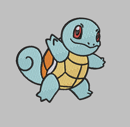 Pokémon Squirtle Embroidery Design File | Digital Download | 6 Sizes & 7 Formats Included Threaded Dreams