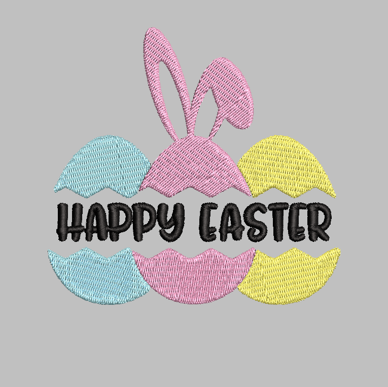 Happy Easter Embroidery Design File | Digital Download | 6 Sizes & 7 Formats Included Threaded Dreams