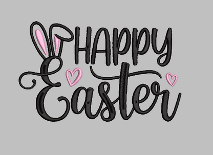 Happy Easter Ears Embroidery Design File | Digital Download | 6 Sizes & 7 Formats Included Threaded Dreams