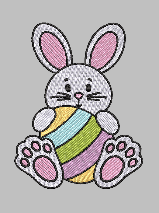 Easter Bunny Embroidery Design File | Digital Download | 6 Sizes & 7 Formats Included Threaded Dreams