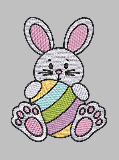 Easter Bunny Embroidery Design File | Digital Download | 6 Sizes & 7 Formats Included Threaded Dreams