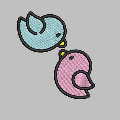 Easter Birds Embroidery Design File | Digital Download | 6 Sizes & 7 Formats Included Threaded Dreams