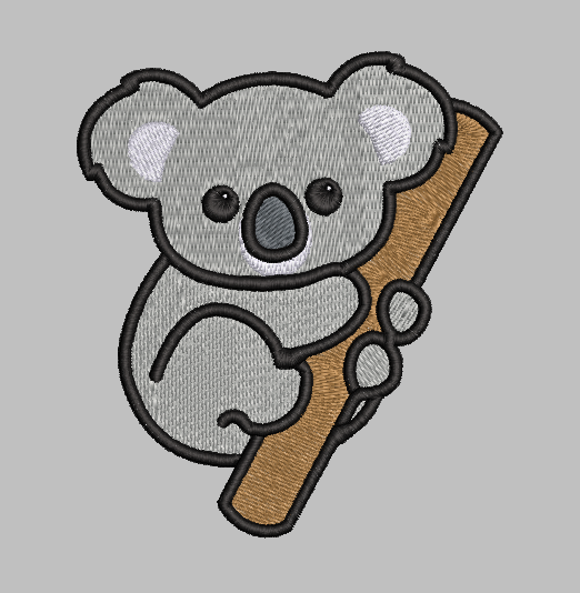 Koala Embroidery Design File | Digital Download | 6 Sizes & 7 Formats Included Threaded Dreams