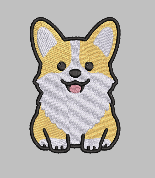 Corgi Embroidery Design File | Digital Download | 6 Sizes & 7 Formats Included Threaded Dreams