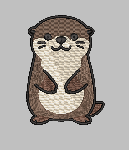 Otter Embroidery Design File | Digital Download | 6 Sizes & 7 Formats Included Threaded Dreams
