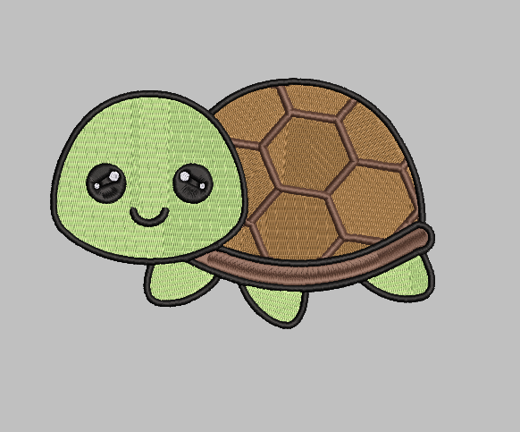 Turtle Embroidery Design File | Digital Download | 6 Sizes & 7 Formats Included Threaded Dreams
