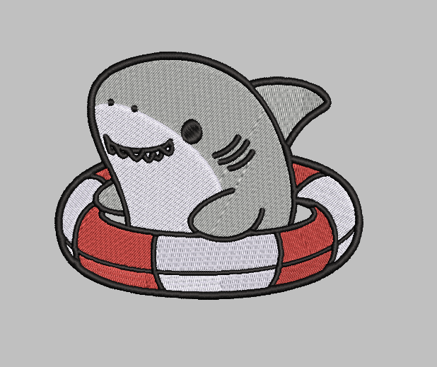 Shark Embroidery Design File | Digital Download | 6 Sizes & 7 Formats Included Threaded Dreams