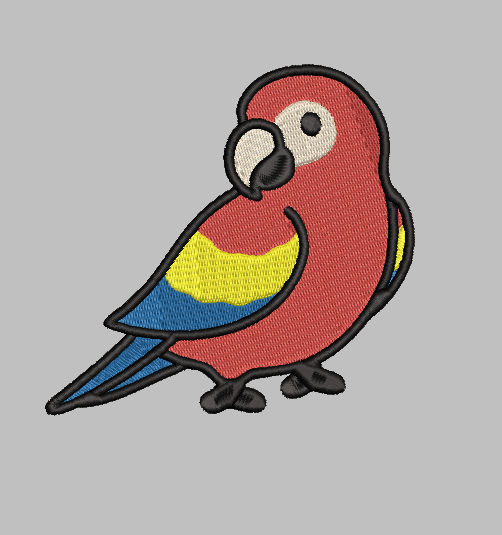Parrot Embroidery Design File | Digital Download | 6 Sizes & 7 Formats Included Threaded Dreams