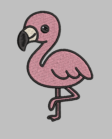 Flamingo Embroidery Design File | Digital Download | 6 Sizes & 7 Formats Included Threaded Dreams