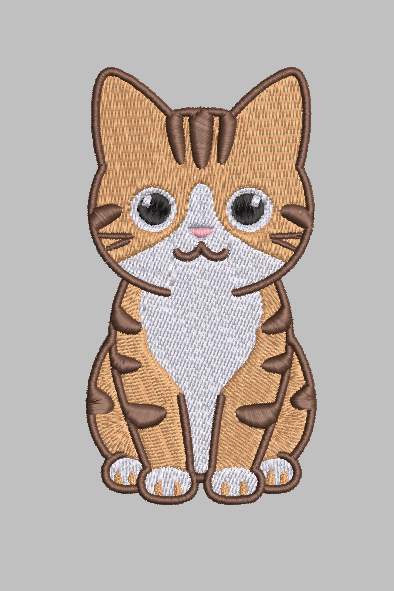 Tabby Cat Embroidery Design File | Digital Download | 6 Sizes & 7 Formats Included Threaded Dreams
