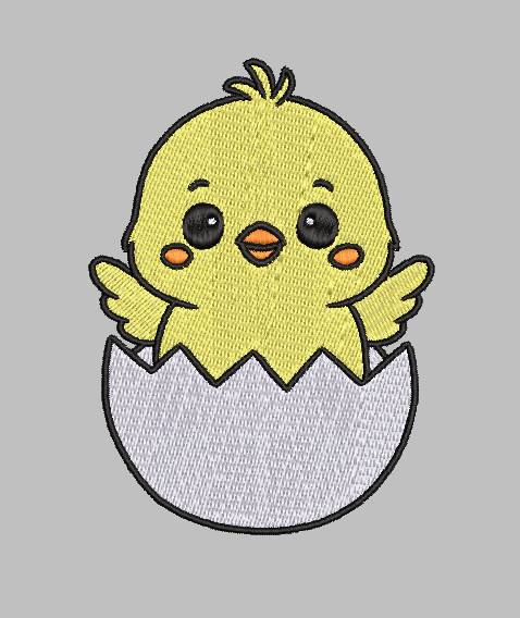 Chick Hatching Embroidery Design File | Digital Download | 6 Sizes & 7 Formats Included Threaded Dreams