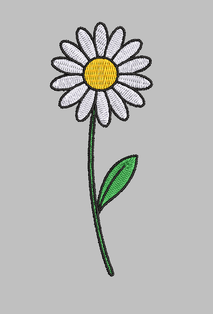 Daisy Embroidery Design File | Digital Download | 6 Sizes & 7 Formats Included Threaded Dreams