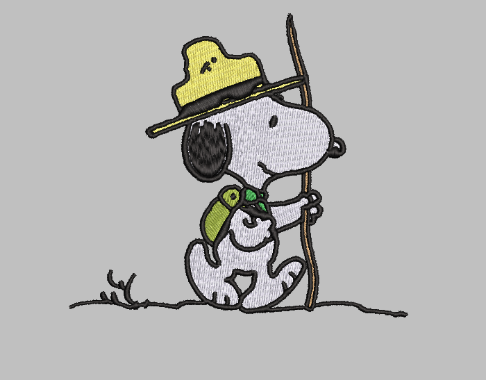 Snoopy Hiking Embroidery Design File | Digital Download | 6 Sizes & 7 Formats Included Threaded Dreams