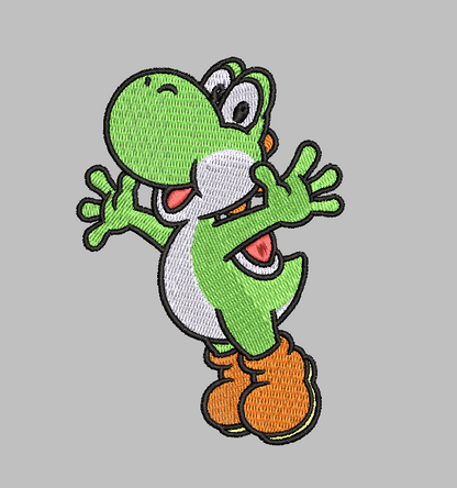 Yoshi Jump Embroidery Design File | Digital Download | 6 Sizes & 7 Formats Included Threaded Dreams