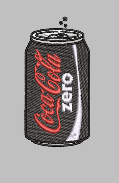 Coca Cola Zero Embroidery Design File | Digital Download | 6 Sizes & 7 Formats Included Threaded Dreams
