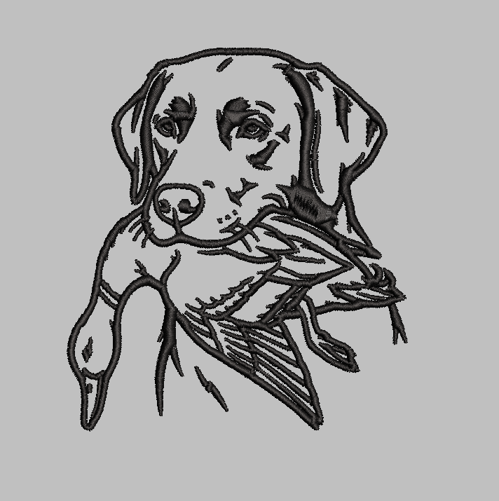 Hunting Dog Outline Embroidery Design File | Digital Download | 6 Sizes & 7 Formats Included Threaded Dreams