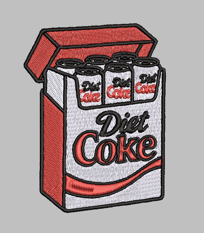 Diet Coke Fridge Cig Embroidery Design File | Digital Download | 6 Sizes & 7 Formats Included Threaded Dreams