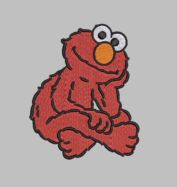 Elmo Sitting Embroidery Design File | Digital Download | 6 Sizes & 7 Formats Included Threaded Dreams