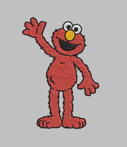 Elmo Wave Embroidery Design File | Digital Download | 6 Sizes & 7 Formats Included Threaded Dreams