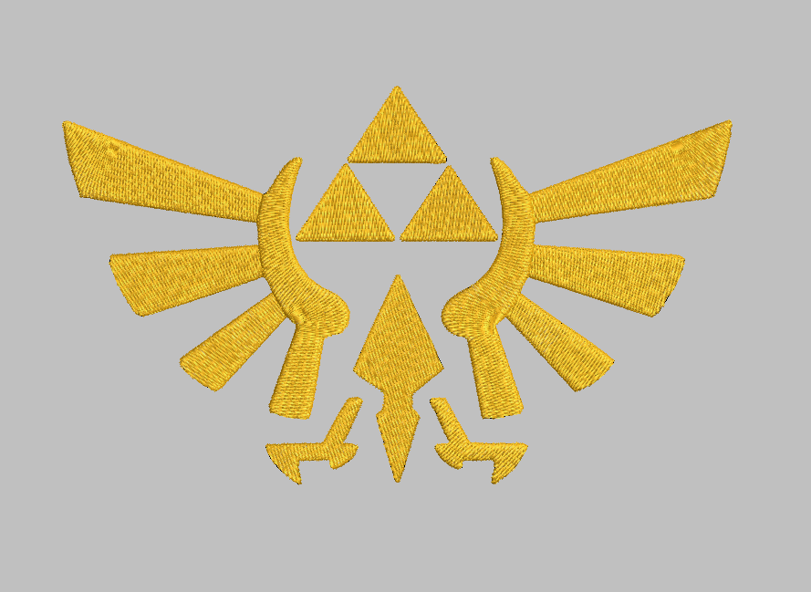 Triforce Zelda Embroidery Design File | Digital Download | 6 Sizes & 7 Formats Included Threaded Dreams