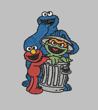 Elmo Friends Embroidery Design File | Digital Download | 6 Sizes & 7 Formats Included Threaded Dreams