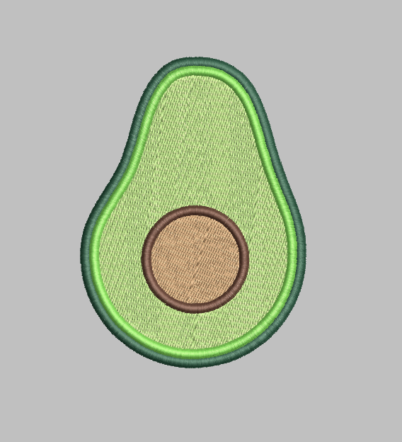 Avocado Embroidery Design File | Digital Download | 6 Sizes & 7 Formats Included Threaded Dreams