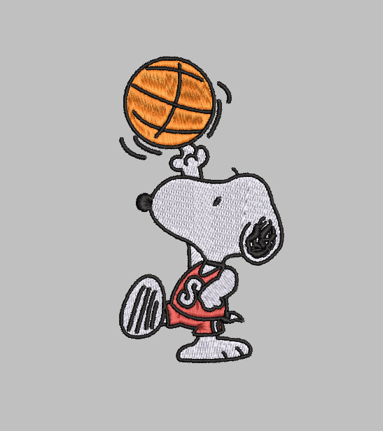 Snoopy Basketball Embroidery Design File | Digital Download | 6 Sizes & 7 Formats Included Threaded Dreams