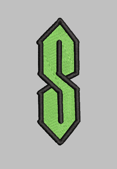 Old School "S" Embroidery Design File | Digital Download | 6 Sizes & 7 Formats Included Threaded Dreams