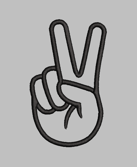 Peace Sign Embroidery Design File | Digital Download | 6 Sizes & 7 Formats Included Threaded Dreams