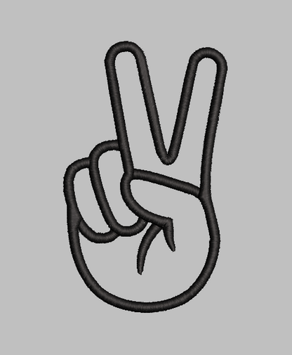 Peace Sign Embroidery Design File | Digital Download | 6 Sizes & 7 Formats Included Threaded Dreams